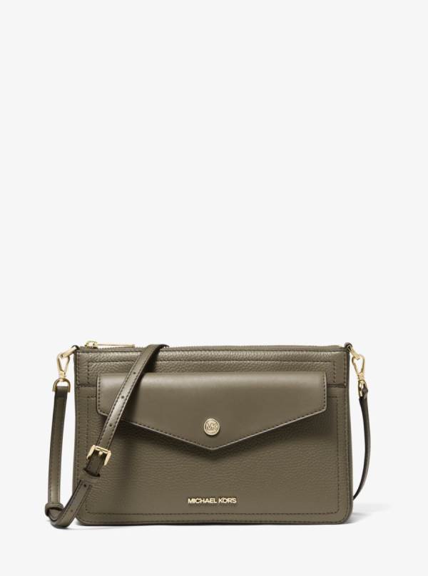 Damske Spojková Taška Michael Kors Maisie Medium Pebbled Leather 3-in-1 Olivovo Zelená - Kabelky Michael Kors Sleva | RYSQD-9506
